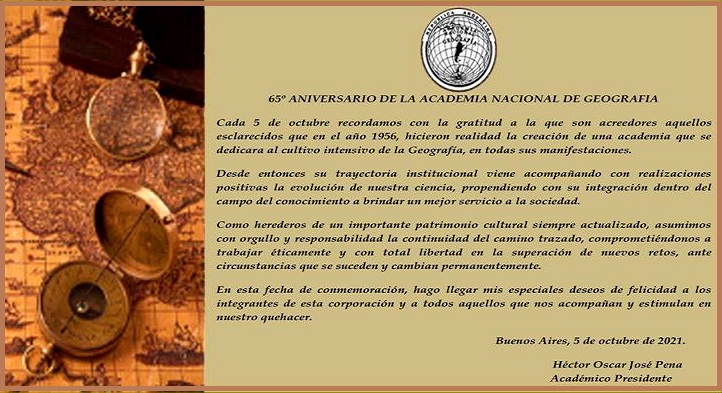 65º Aniversario de la Academia Nacional de Geografía